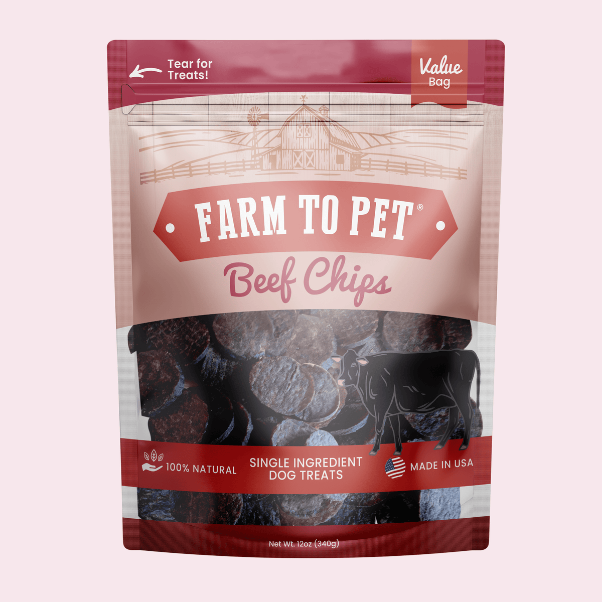 Farm To Pet Beef Chips for Dogs