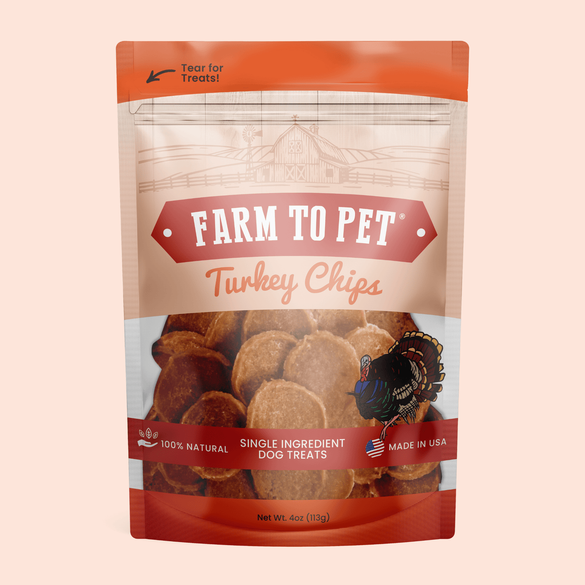 Farm To Pet Turkey Chips for Dogs