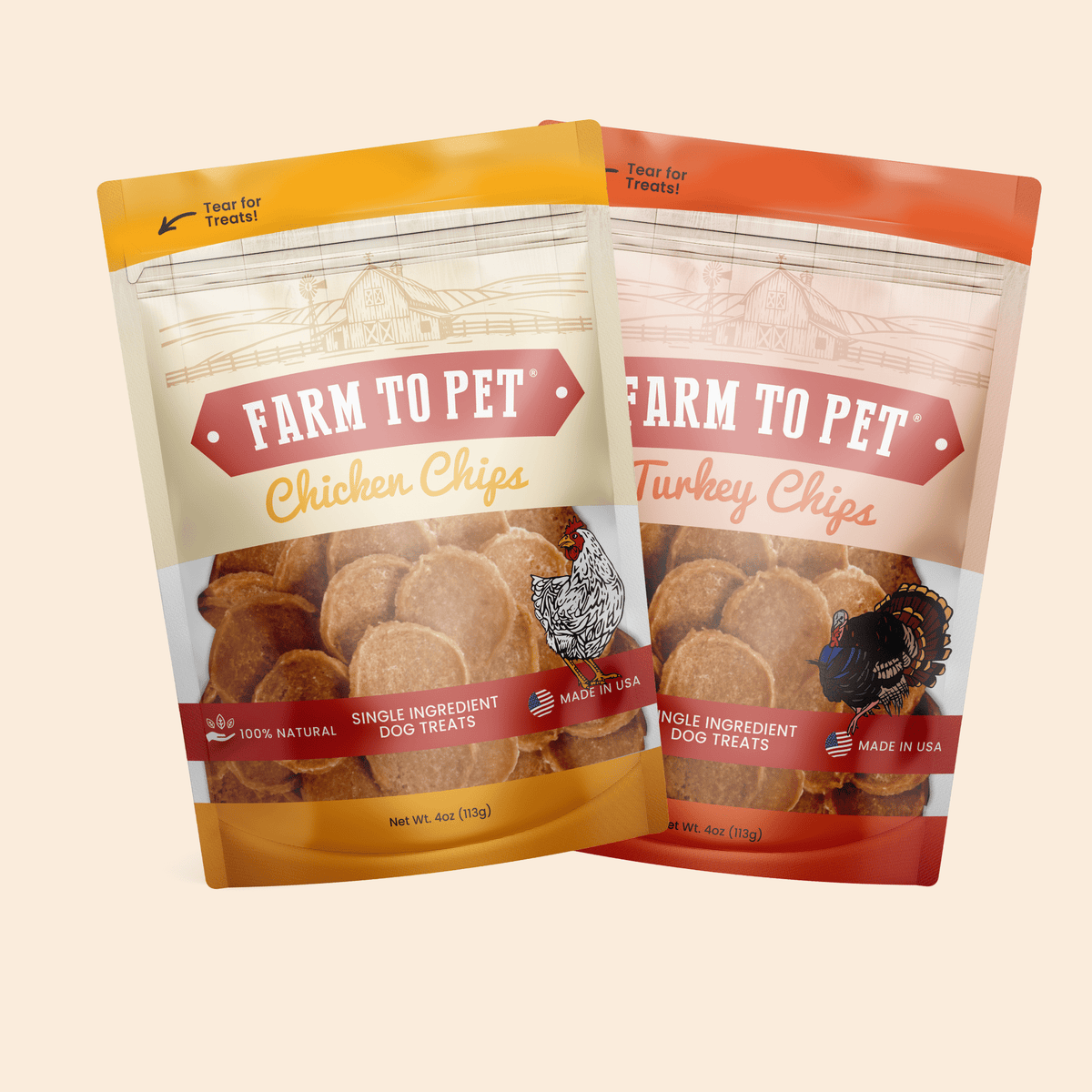 Farm To Pet Chicken & Turkey Chip Duo for Dogs