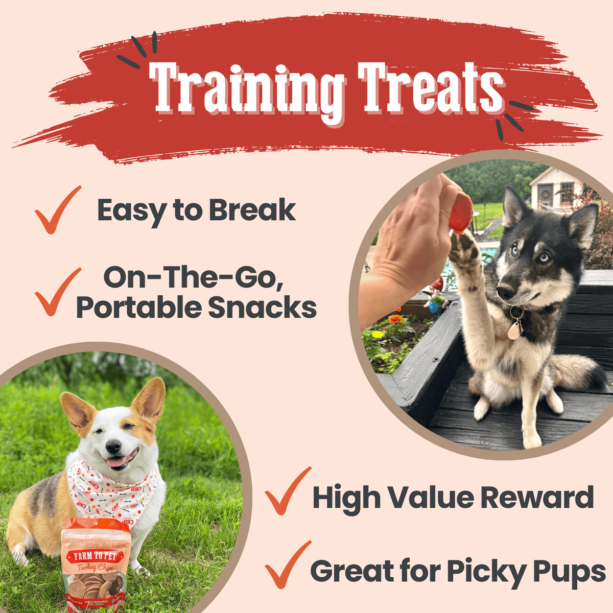 Farm To Pet Turkey Chips for Dogs
